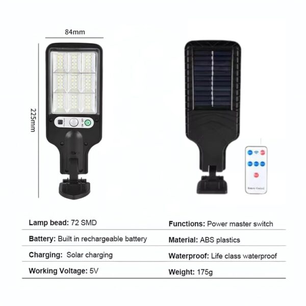 180W-LED-Solar-Street-Light-Outdoor-10000LM-IP65-Waterproof-Solar-Security-Outdoor-Motion-Sensor-Wired-Security-Solar-Powered-Flood-Lights-for-Indoor-Outside-Yard-Garden-Style-1.jpg 180W LED Solar Street Light Outdoor 10000LM IP65 Waterproof Solar Security Outdoor Motion Sensor Wired Security Solar Powered Flood Lights for Indoor Outside Yard Garden (Style 1)