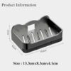 1Pack, Wall-Mounted Soap & Sponge Holder with Hooks – Self-Adhesive Bathroom Organizer with Drainage Tray, Rustproof Shower and Kitchen Accessory