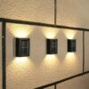 2 Pcs Outdoor Solar Wall Fence Light | Two Way Up Down Waterproof Solar Led Wall Decor Lamp I Auto On Off Light Sensor Wall Mount Solar Deck Lights(Pack of 2)