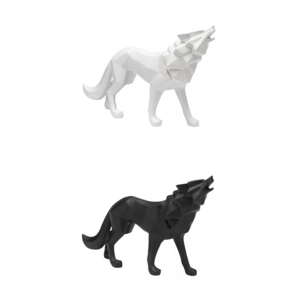 2 Pieces Nordic Wolf Figurine Wild Animal Model Crafts for 2 Pieces Nordic Wolf Figurine Wild Animal Model Crafts for Office Ornament