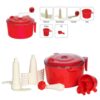 2 in 1 Atta Dough Maker Non-Electric with Measuring Cups | Manual Dough Kneader Machine for Roti, Chapati & Bread | Easy Kitchen Tool for Home Use, Atta Maker Set