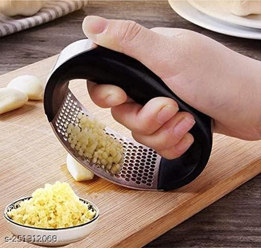 2 in 1 Garlic Crusher | Multipurpose Home Kitchen Essentials Utility Products for Daily Use and Organization GRE-P056