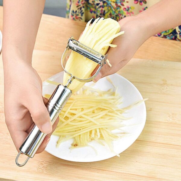 2 in 1 Multi-Functional Zoodles Peeler & Spiralizer | Vegetable Noodle Maker for Zucchini Noodles | Salad Cutter and Chopper Kitchen Gadget 2026