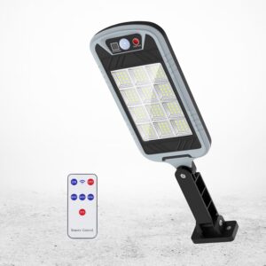 200W Solar Street Light Outdoor Waterproof LED with Motion Sensor 200W Solar Street Light Outdoor Waterproof LED with Motion Sensor & Remote Control, Dusk to Dawn Auto On/Off Solar Powered Light for Street, Garden, Parking, Security (QW-25)