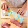 3-Piece Kitchen Knife Set – High Carbon Stainless Steel Santoku Knives with Printed Blades – Sharp Chef's Knife & Utility Knives with Nonstick Coating for Kitchen Use & 4-in-1Peeler