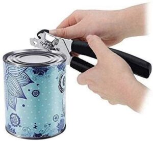 3-in-1 Stainless Steel Can Opener, Bottle Opener & Tin Cutter 3-in-1 Stainless Steel Can Opener, Bottle Opener & Tin Cutter – Heavy Duty Manual Can Opener with Smooth Edge, Rotating Knob & Comfortable Anti-Slip Hand Grip for Kitchen & Outdoor Campin