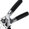 3-in-1 Stainless Steel Can Opener, Bottle Opener & Tin Cutter – Heavy Duty Manual Can Opener with Smooth Edge, Rotating Knob & Comfortable Anti-Slip Hand Grip for Kitchen & Outdoor Campin
