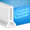 39 Inch Shower Threshold Water Dam Collapsible Bath Shower Barrier Water Stopper Retention System Dry and Wet Separation for Bathroom Kitchen and More (3.3ft)
