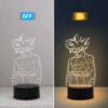 3D Illusion Anime LED Desk Table Lamp with Warm White Light & USB Powered | Anime Lover Gift | Birthday Gift for Anime Fans | Anime Home Decor Light (DragonBallZ369 (Goku))
