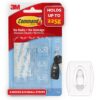 3M Command Clear Mini Wall Hooks, holds 225gms, no paint damage, Holds Strongly, Adhesive hooks for wall, Reusable, Multi-surface (Transparent, 6 hooks, 8 strips)