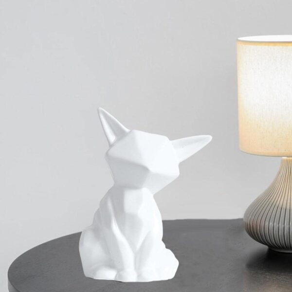 3xMatt Ceramic Fox Figurine Desktop Sculpture Craft Home Decoration White 3xMatt Ceramic Fox Figurine Desktop Sculpture Craft Home Decoration White S