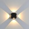 4 Way Oval Up Down LED Outdoor Waterproof IP65 Exterior 4 Way Oval Up Down LED Outdoor Waterproof IP65 Exterior Wall Step Light Fixture Lamp (Warm White, Black Body) 8 Watts,Aluminium