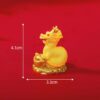 4xMini Dragon Statue Chinese New Year Decor Office Ornament Miniature Figurine Style D 3.3x4.1cm