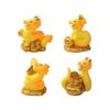 4xMini Dragon Statue Chinese New Year Decor Office Ornament Miniature Figurine Style D 3.3x4.1cm