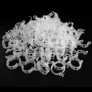 50 Pcs Reusable Garden Plant Support Clips – Tomato Trellis 50 Pcs Reusable Garden Plant Support Clips – Tomato Trellis Clips for Vines, Vegetables, Fruits & Flowers – Easy to Use Plant Trellis Clips for Healthy Growth in Home Garden & Greenhouse