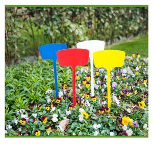 50 Pieces Plant Tags Name Stick with Long Spike, Inclined 50 Pieces Plant Tags Name Stick with Long Spike, Inclined Writing Surface for Better Reading, Polypropylene Plastic, UV Stabilized, Weather Resistant (White, 40 cm)