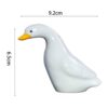 5xDuck Statue Decorative Desktop Craft Ornament for Shelf Micro Landscape Desk White Standing