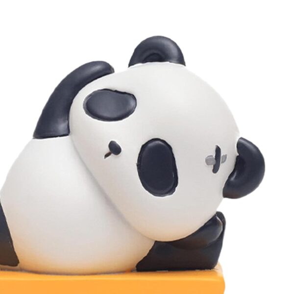5xResin Panda Statue Model Toys Ornament Doll for Desktop Birthday Decor Yoga
