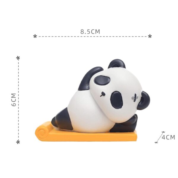 5xResin Panda Statue Model Toys Ornament Doll for Desktop Birthday Decor Yoga