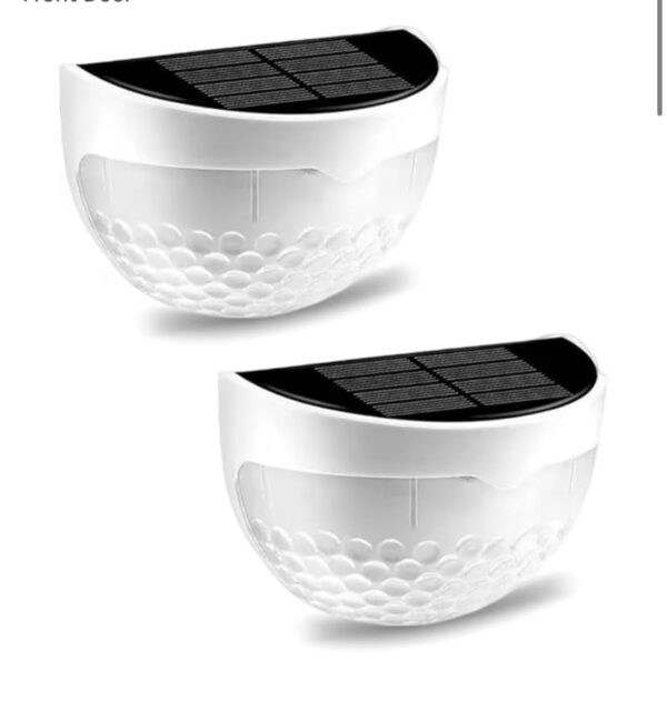 6 led Wall Decoration Solar Fence Lights Solar Lights for Decoration LED Waterproof Wireless Outdoor Lights for Garden, Fence, Patio Use Wall Solar Power Lamps (Pack of 2)