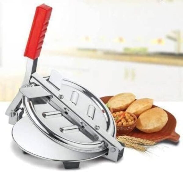 6.5-Inch-Roti-Maker-Machine-Heavy-Duty-Cast-Iron-with-Stainless-Steel-Plates-Manual-Chapati-Presser-Poori-Maker-Press-Machine-Kitchen-Utensil-for-Roti-Chapati-Puri-Papad-Pack-of-1.jpg 6.5 Inch Roti Maker Machine Heavy Duty Cast Iron with Stainless Steel Plates - Manual Chapati Presser, Poori Maker Press Machine - Kitchen Utensil for Roti, Chapati, Puri, Papad (Pack of 1)