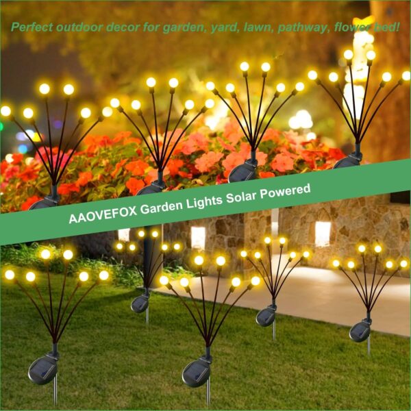 8 LED Solar Firefly Plug-in Ground Lamp BIS Approved Lights Decoration Lighting for Garden Home Patio Lawn Outdoor Yard Backyards Pathways Campgrounds. (1)