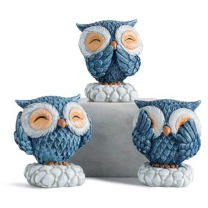 A to Z Hub Owl Garden Statues,Set of Assorted Styles, Decorative Figurines for Home and Outdoor Spaces Garden-Patio,Living Room,Gift,Children's Room,Home Office,Yoga-Meditation Space,Entrance Hall