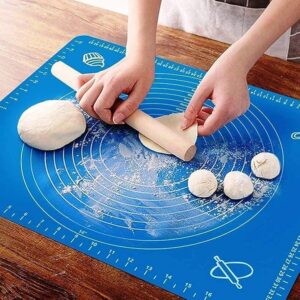 AADHIK Silicone Baking Mat Chapati Atta Kneading Mat Non-Stick Fondant Rolling Mat Stretchable for Kitchen Roti Chapati (Baking Mat 50 * 40 cm)(Multicolor)