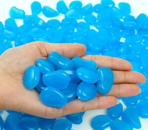 AARKRI SALES Glow in The Dark Rocks 100PCS Luminous Pebbles AARKRI SALES Glow in The Dark Rocks 100PCS Luminous Pebbles Glow Stones Outdoor Decor, Glowing Rocks for Garden Pond Path Lawn Yard, Glow Rocks Powered by Light or Solar (multicolour)