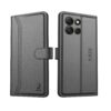 AIBEX ® Compatible for Motorola G57 Power 5G / Motorola G67 Power 5G Flip Cover Leather Finish | Inside TPU with Card Pockets | Wallet Stand | Complete Protection Flip Case Black
