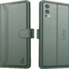 AIBEX ® Compatible for OnePlus Nord 2 5G Flip Cover AIBEX ® Compatible for OnePlus Nord 2 5G Flip Cover Leather Finish | Inside TPU with Card Pockets | Wallet Stand | Complete Protection Flip Case - Green