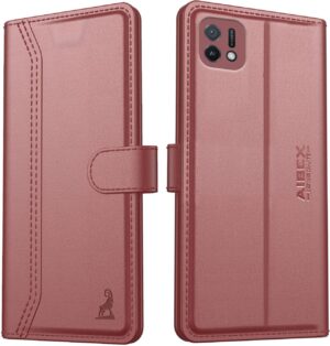 AIBEX ® Compatible for Oppo A16e / Oppo A16K Flip Cover Leather Finish | Inside TPU with Card Pockets | Wallet Stand | Complete Protection Flip Case - Brown