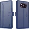 AIBEX ® Compatible for Poco X3 Pro/Poco X3 Flip Cover AIBEX ® Compatible for Poco X3 Pro/Poco X3 Flip Cover Leather Finish | Inside TPU with Card Pockets | Wallet Stand | Complete Protection Flip Case - Blue