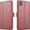 AIBEX ® Compatible for Samsung A22 5G Flip Cover Leather AIBEX ® Compatible for Samsung A22 5G Flip Cover Leather Finish | Inside TPU with Card Pockets | Wallet Stand | Complete Protection Flip Case - Brown