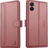 AIBEX ® Compatible for Vivo T1 44W / Vivo T1 4G Flip Cover Leather Finish | Inside TPU with Card Pockets | Wallet Stand | Complete Protection Flip Case - Brown