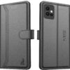 AIBEX ® Compatible for Vivo T1 5G / Vivo Y75 AIBEX ® Compatible for Vivo T1 5G / Vivo Y75 5G / iQOO Z6 5G Flip Cover Leather Finish | Inside TPU with Card Pockets | Wallet Stand | Complete Protection Flip Case - Black