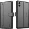 AIBEX ® Compatible for Vivo T1 Pro 5G Flip Cover Leather Finish | Inside TPU with Card Pockets | Wallet Stand | Complete Protection Flip Case - Black