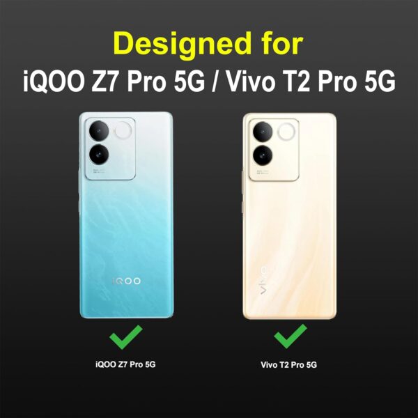 AIBEX ® Compatible for Vivo T2 Pro 5G / Iqoo Z7 Pro 5G Flip Cover Leather Finish | Inside TPU with Card Pockets | Wallet Stand | Complete Protection Flip Case - Black