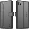 AIBEX ® Compatible for Vivo Y33S / Vivo Y21s / Vivo Y21 (2021) / Vivo Y21e Flip Cover Leather Finish | Inside TPU with Card Pockets | Wallet Stand | Complete Protection Flip Case - Black