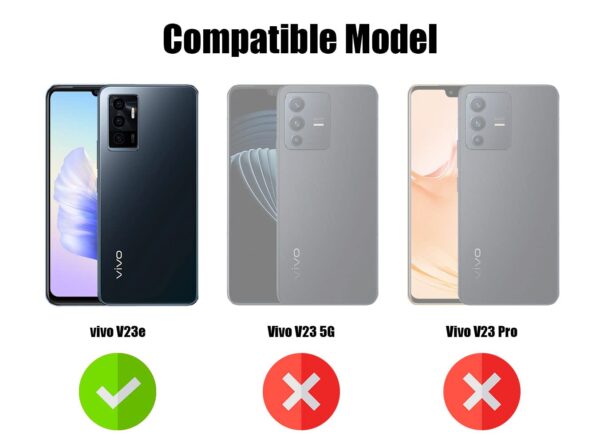 AIBEX ® Compatible for Vivo Y75 4G / Vivo V23e Flip Cover Leather Finish | Inside TPU with Card Pockets | Wallet Stand | Complete Protection Flip Case - Black