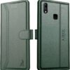AIBEX ® Compatible for Vivo Y95 / Vivo Y93 / AIBEX ® Compatible for Vivo Y95 / Vivo Y93 / Vivo Y91 Flip Cover Leather Finish | Inside TPU with Card Pockets | Wallet Stand | Complete Protection Flip Case - Green