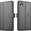 AIBEX ® Poco F4 5G Flip Cover Leather Finish | Inside TPU with Card Pockets | Wallet Stand | Complete Protection Flip Case Black