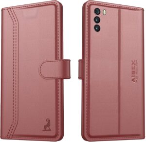 AIBEX ® Poco M3 Flip Cover Leather Finish | Inside TPU with Card Pockets | Wallet Stand | Complete Protection Flip Case Brown