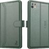 AIBEX ® Redmi 11 Lite NE 5G / Redmi 11 Lite 5G Flip Cover Leather Finish | Inside TPU with Card Pockets | Wallet Stand | Complete Protection Flip Case Green
