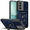 AIBEX® Back Cover Compatible for Realme P4X 5G | D10 Tough Armor Case | Sliding Camera Shield | 360° Protection | Kickstand Ring Holder | Military-Grade Bumper Case - Blue