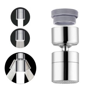 ALTON ALD760, ABS Dual Flow Aerator with Adjustable Joint | kitchen Tap extender | 360 Degree Rotation | Water Saving Aerator | Fits F22 and M24 mm taps