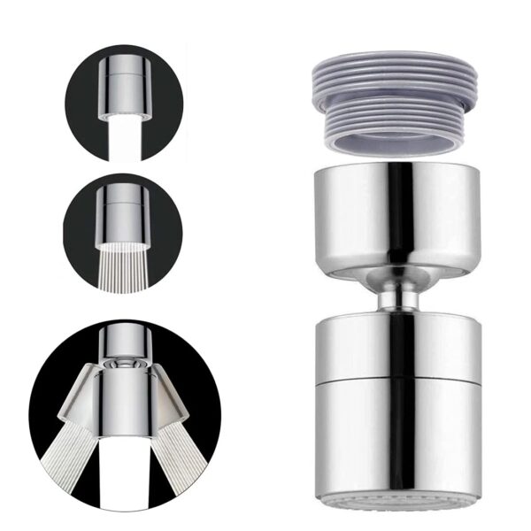 ALTON ALD760, ABS Dual Flow Aerator with Adjustable Joint | kitchen Tap extender | 360 Degree Rotation | Water Saving Aerator | Fits F22 and M24 mm taps