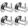 ALTON ALT2025, Brass Angle Valve With Wall Flange, Chrome (4-Piece Set)