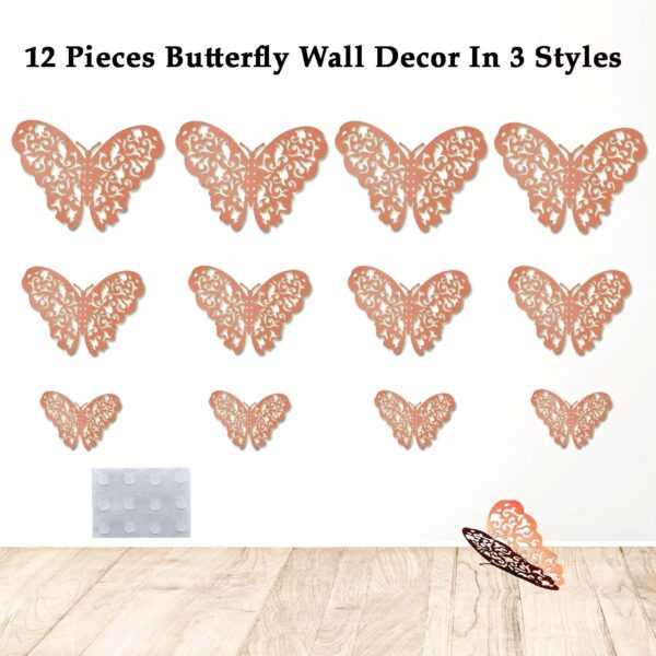 AMFIN-Pack-of-12-3D-Metallic-Butterfly-Wall-Stickers-Art-Decor.-Removable-DIY-Paper-Butterflies-for-Living-Room-Bedroom-Nursery-Party-Decorations-Birthday-Rosegold.jpg AMFIN (Pack of 12) 3D Metallic Butterfly Wall Stickers, Art Decor. Removable DIY Paper Butterflies for Living Room, Bedroom, Nursery, Party Decorations, Birthday - Rosegold
