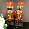 APKAMART Handcrafted Wooden Darbaan or Royal Guards 15 Inch Set of 2 Showpiece Figurine Decorative Figures for Home Decor, Room Decor and Gifts
